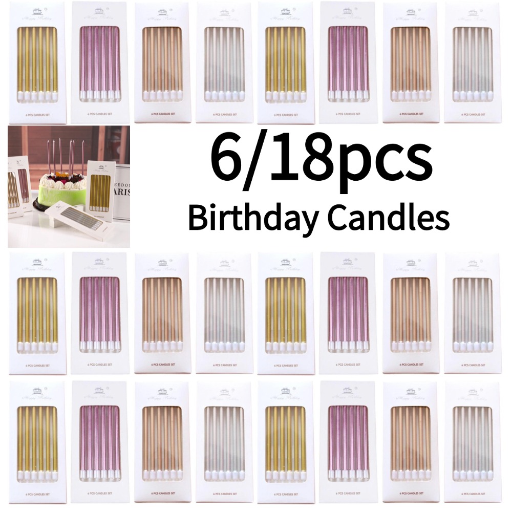 Candle Supplies Free Shipping - 6/18 pçs metal ouro prata velas
