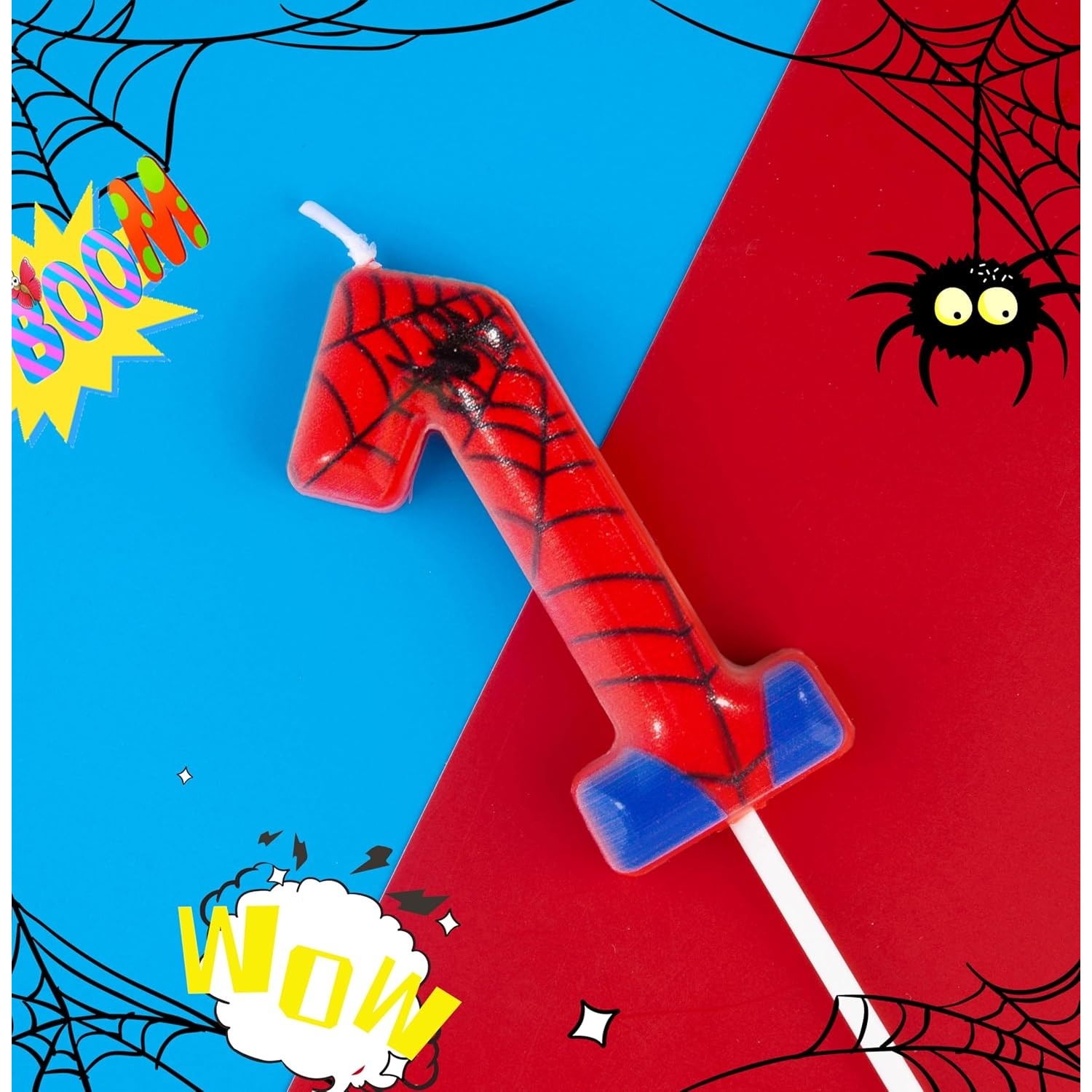 Candle Supplies Free Shipping - Velas de Aniversário 0-9 Tema Homem-Aranha,