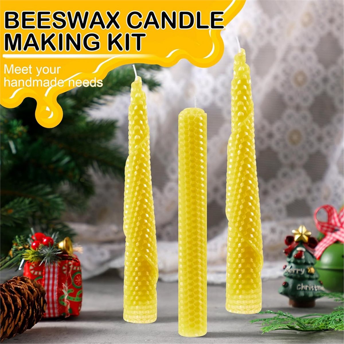 Beeswax Sheet Roll - Kit de Fabricação de Velas de