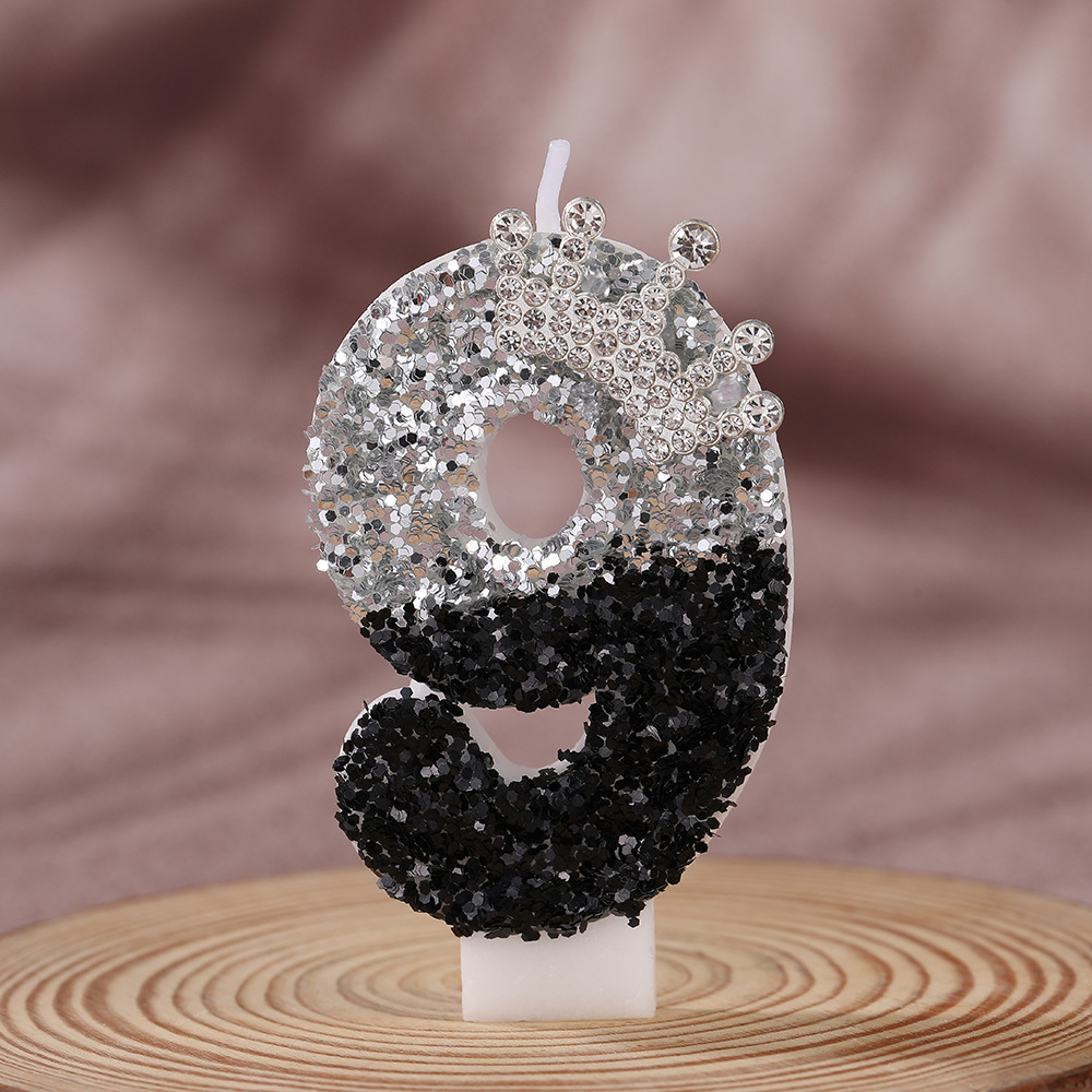 Coroa Gradiente Preto e Prata  - Candle Supplies Free Shipping avaliação e preço
